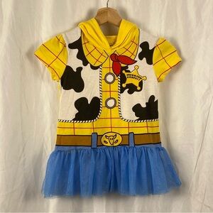 Disney Pixar Toy Story 6/6X Girl Yellow and Blue Sheriff Dress Costume